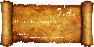 Thier Alexandra névjegykártya