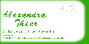 alexandra thier business card